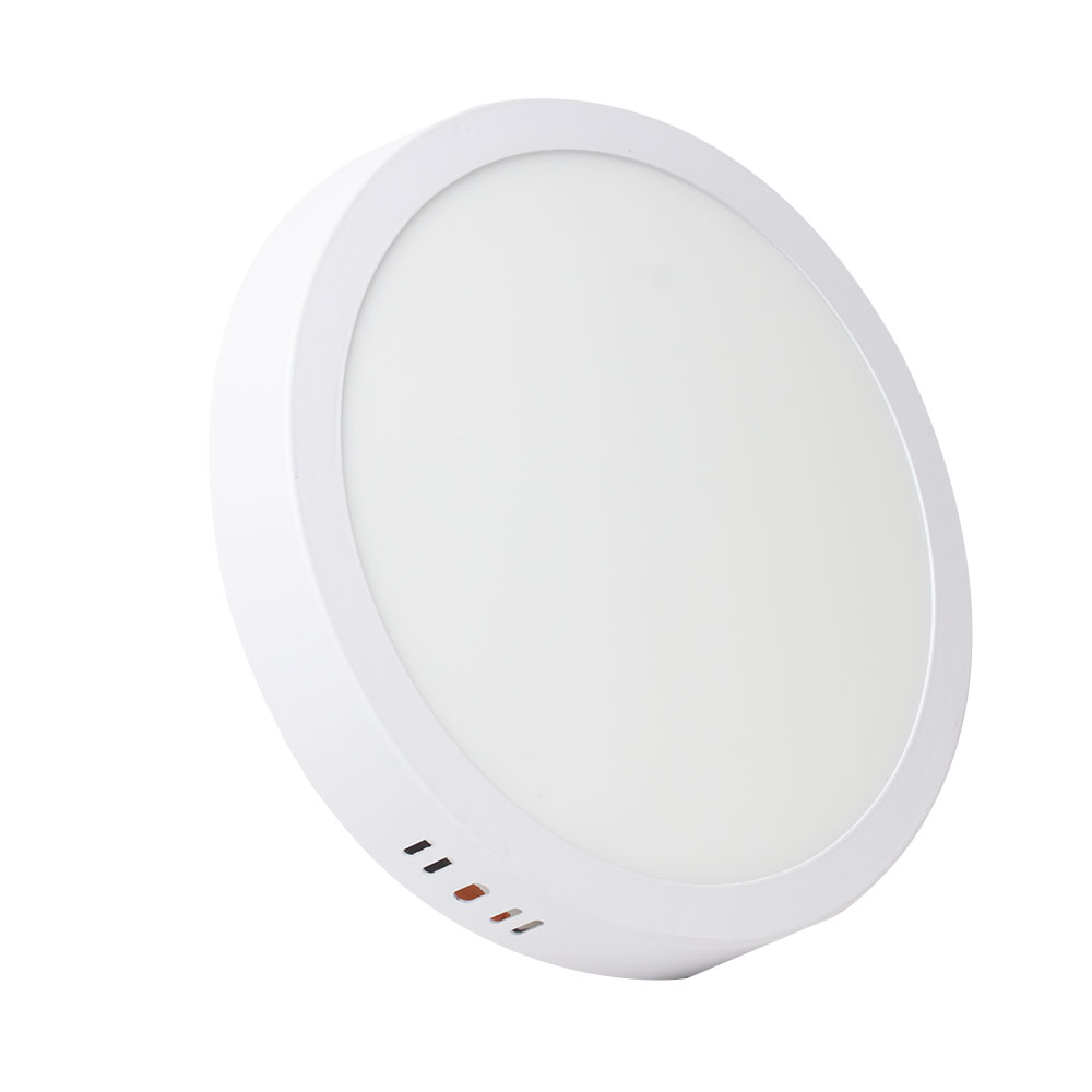 PANEL SUPERFICIAL CIRCULAR LED HALF - 12WATTS - 65K AL. 80 L/W 85/265 VOLTS.