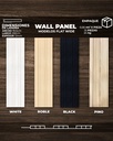 WALL PANEL FLAT WIDE  (2,90 x 19,5 x 12mm) Pieza 0,56 mt²