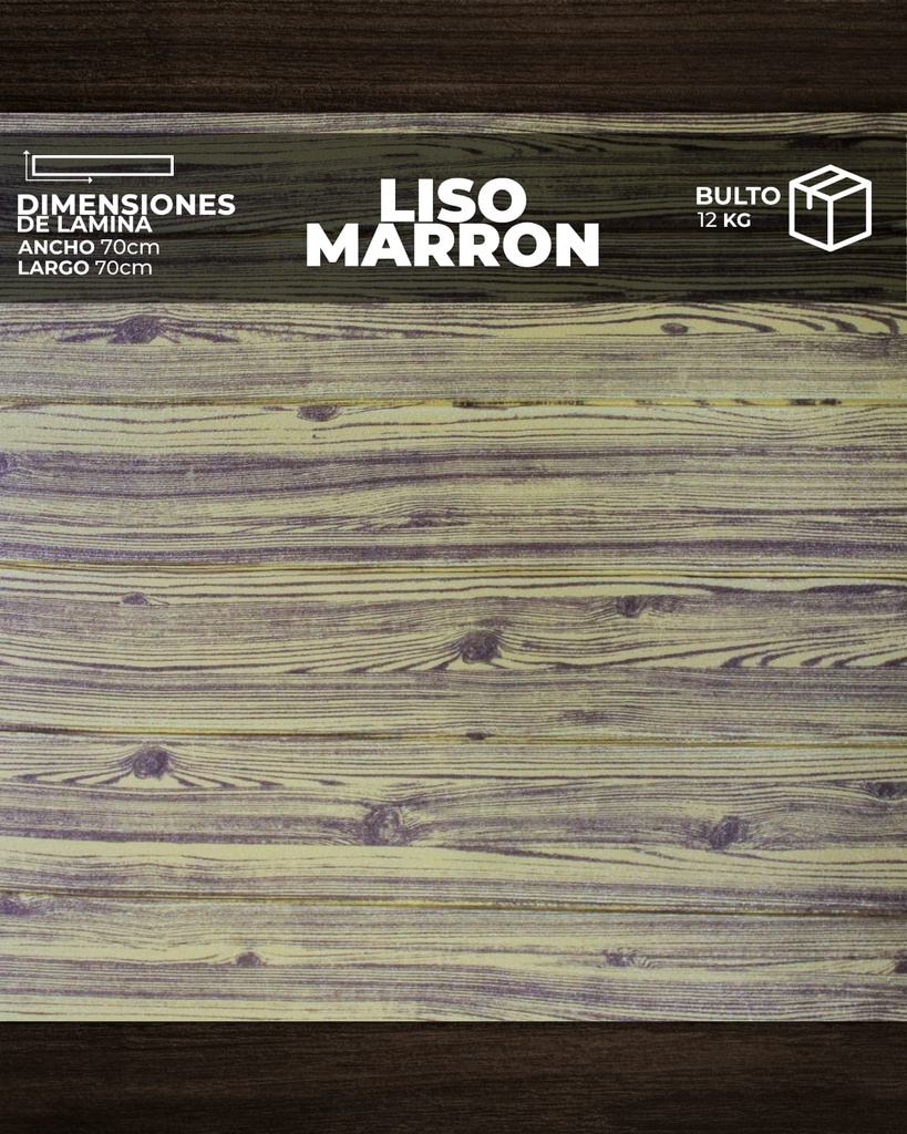 PANEL 3D LISO MARRON (0,70cm x 0,70cm)