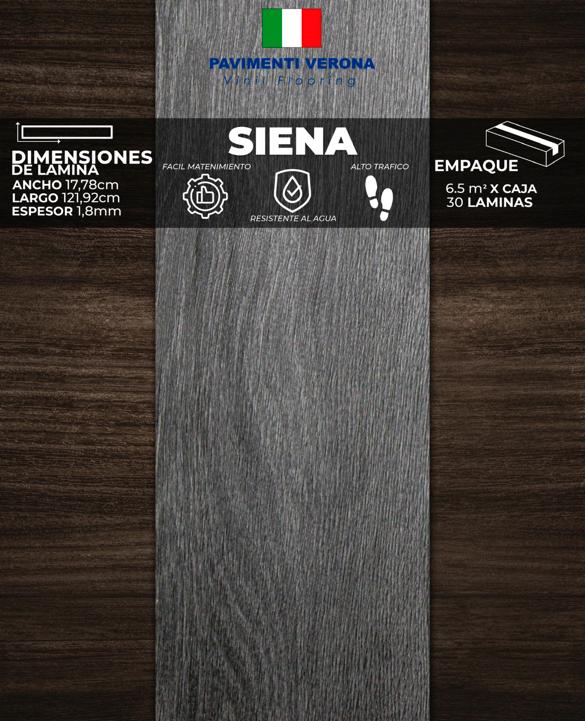 PISOS VINIL PAVIMENTI VERONA (SIENA) 1,8mm (6,5m2/Caja)  (Precio/mt² Con Pegamento) 