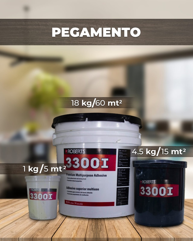 Pote de pegamento 1 Kilo (Rendimiento 5 mt²)
