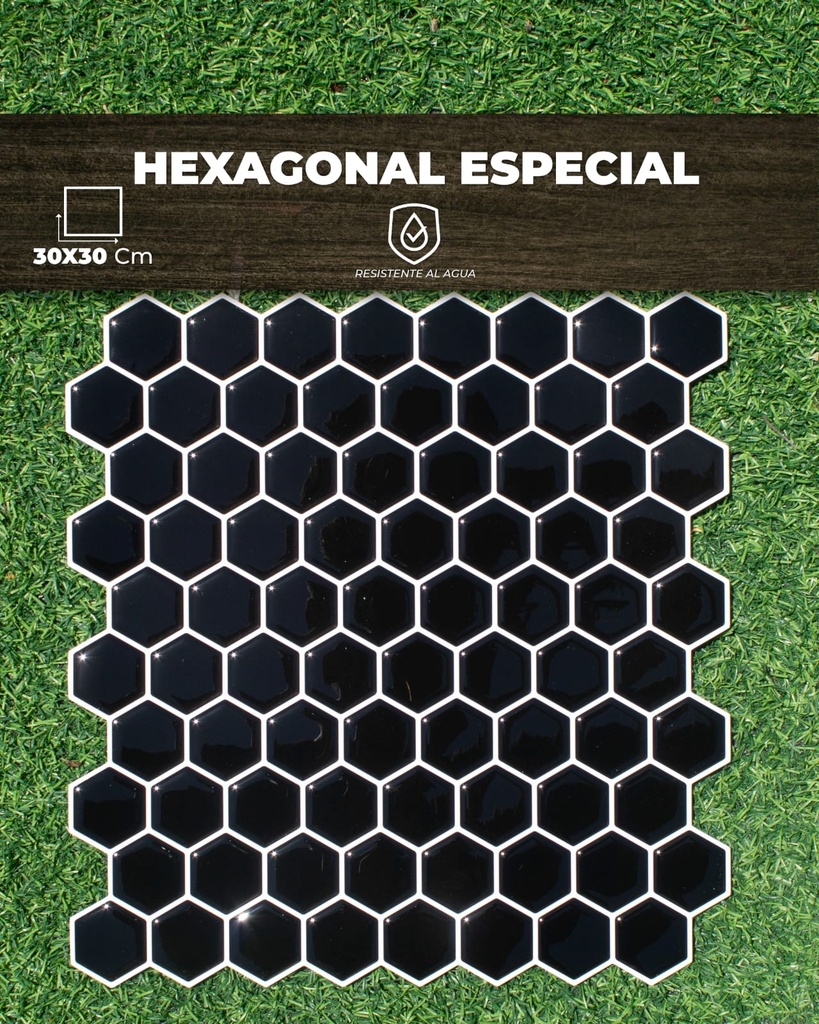 STICKER 3D HEXAGONAL ESPECIAL (30 X 30)
