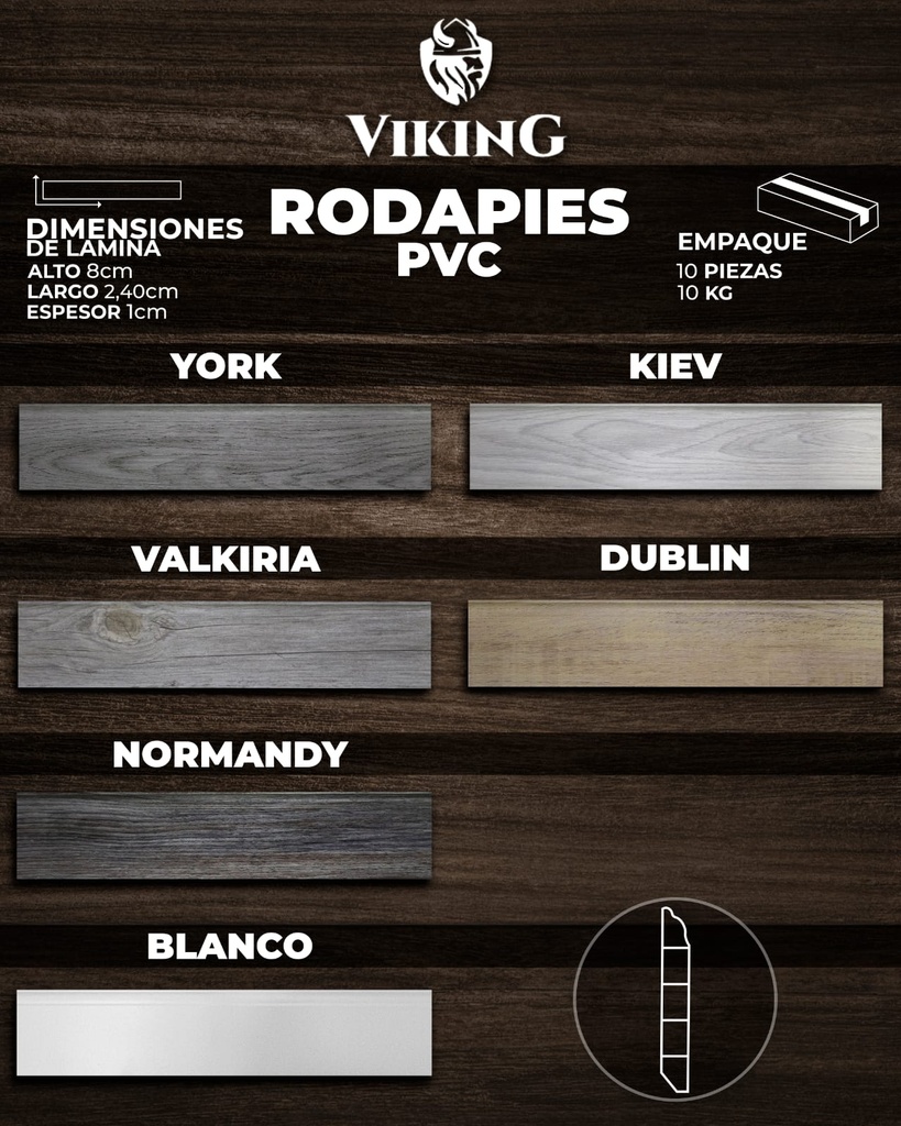 RODAPIE VIKING PVC 2,4ml