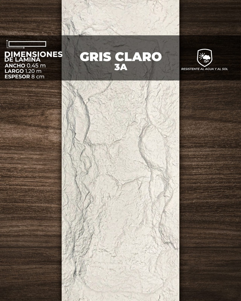 LAMINA TIPO PIEDRA INNOVA (PU STONE) (1,20 x 45 x 8)