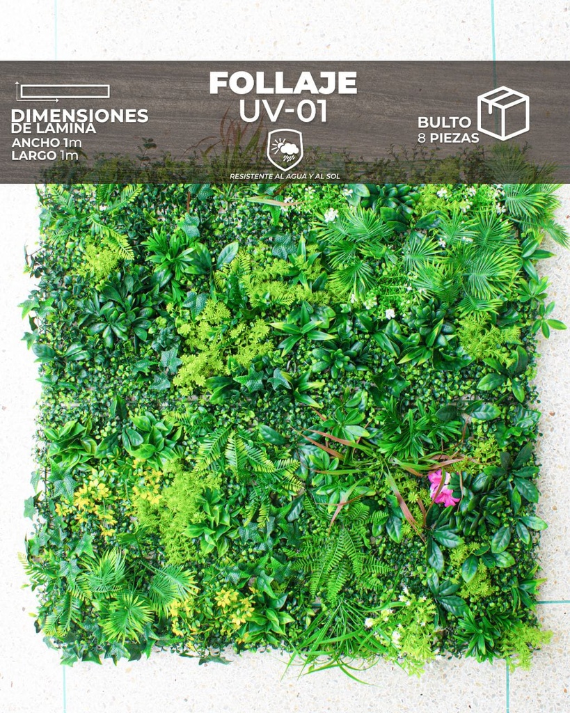 Wall Plant Modelos de Proteccion UV Exteriores (1mt x 1mt)