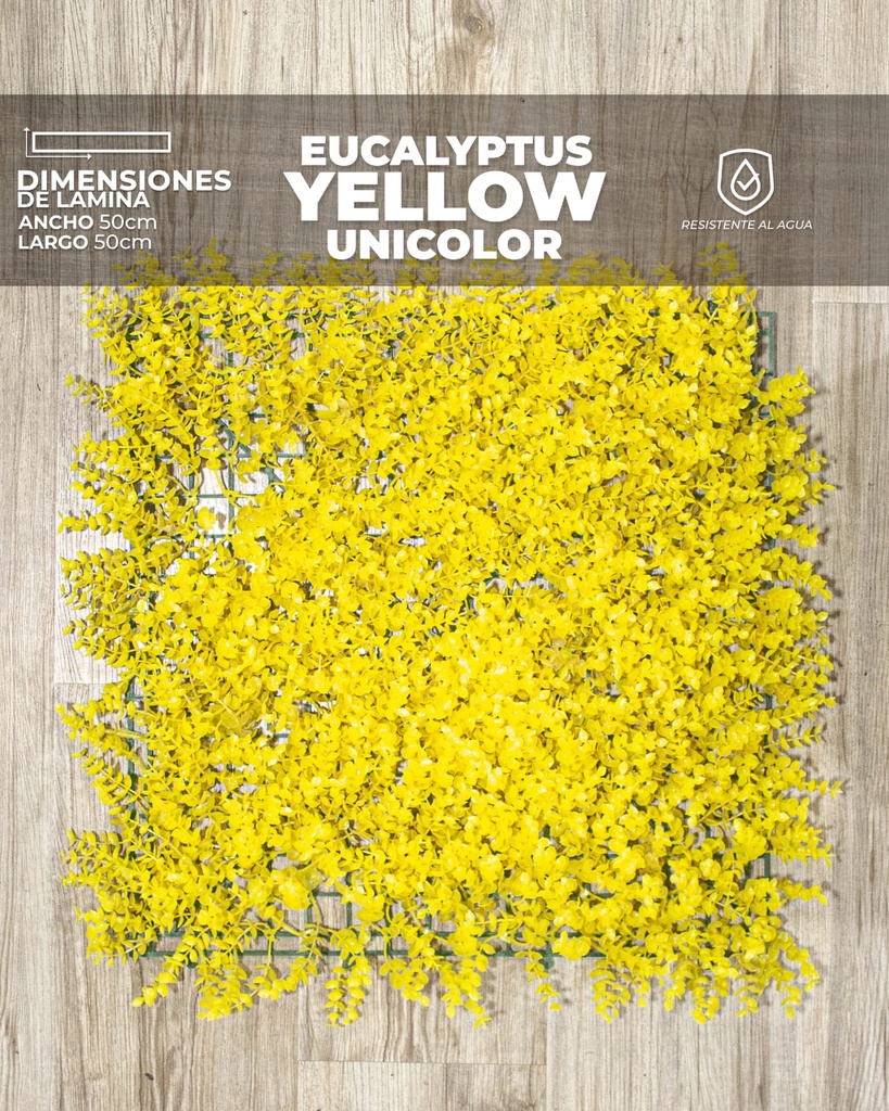WALL PLANTS EUCALYPTUS YELLOW UNICOLOR (50 x 50 x 8cm)