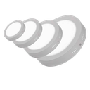PANEL SUPERFICIAL CIRCULAR LED HALF - 18WATTS - 65K AL. 80 L/W 85/265 VOLTS.