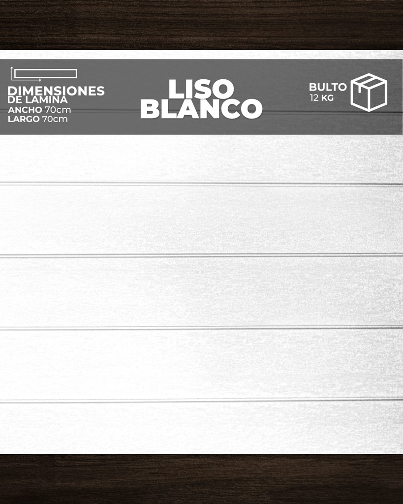 [LS0102] PANEL 3D LISO BLANCO (0,70cm x 0,70cm)