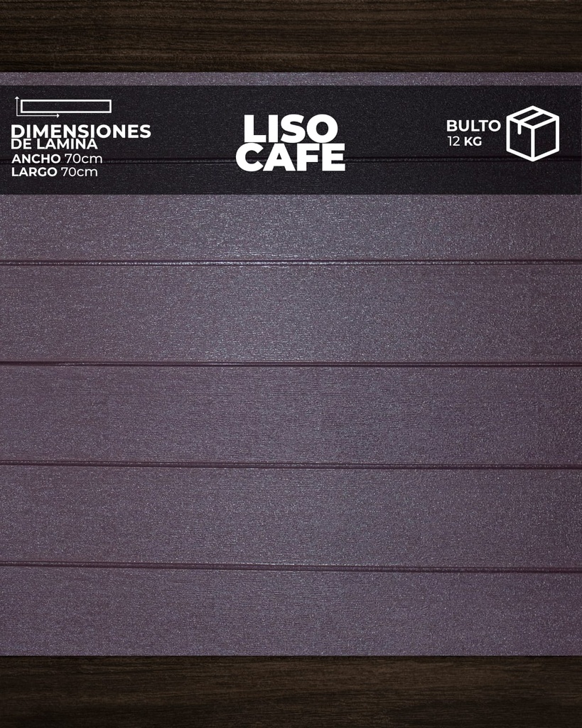 [LS0104] PANEL 3D LISO CAFÉ (0,70cm x 0,70cm)