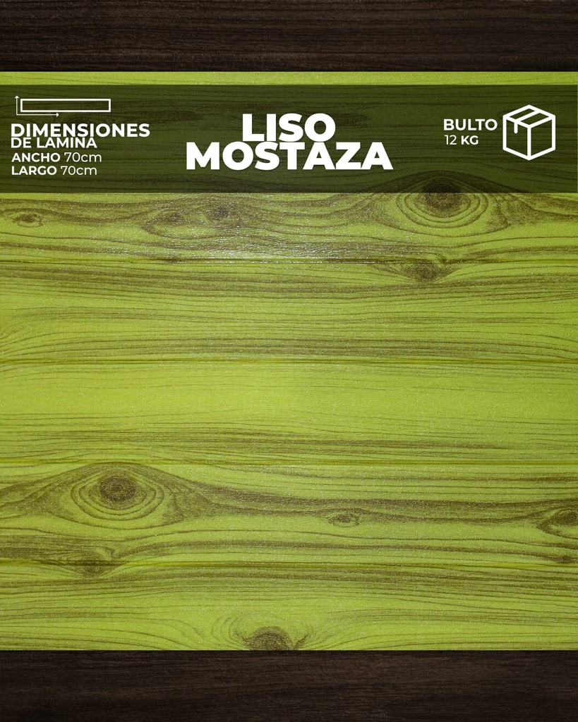 [LS0105] PANEL 3D LISO MOSTAZA (0,70cm x 0,70cm)