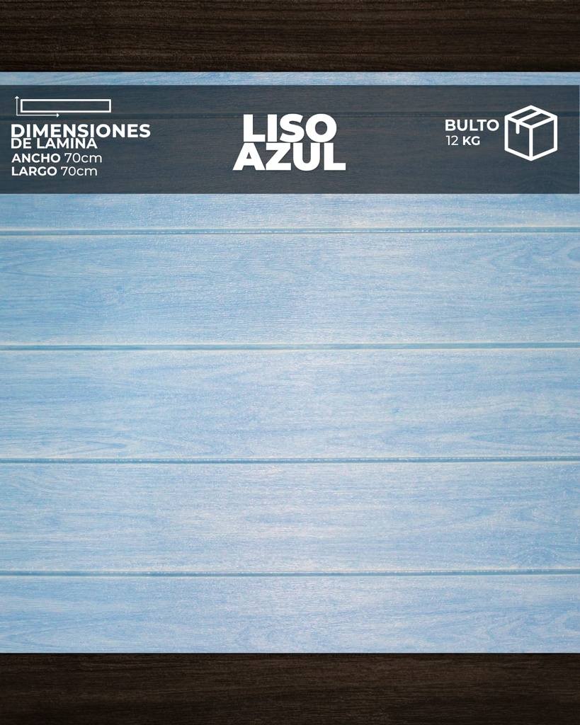 [LS0111] PANEL 3D LISO AZUL (0,70cm x 0,70cm)