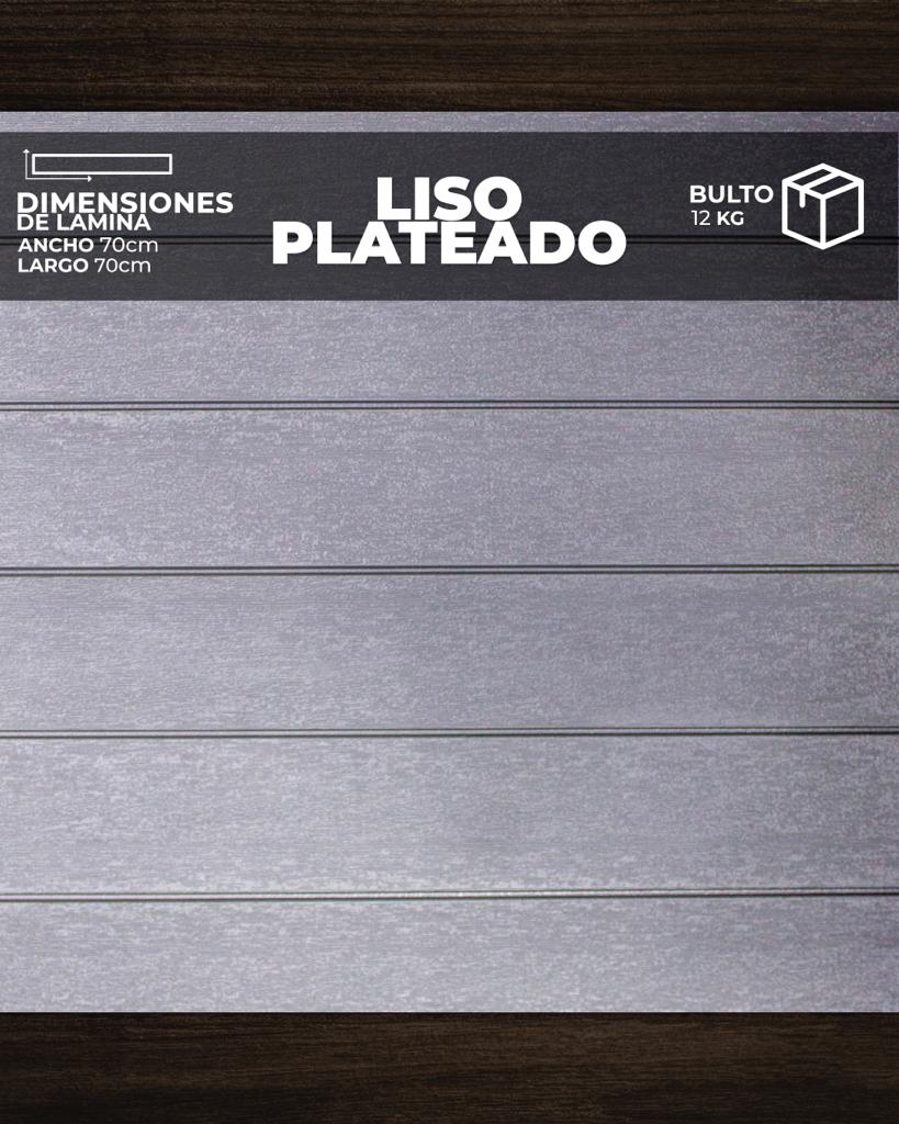 [LS0112] PANEL 3D LISO PLATEADO (0,70cm x 0,70cm)