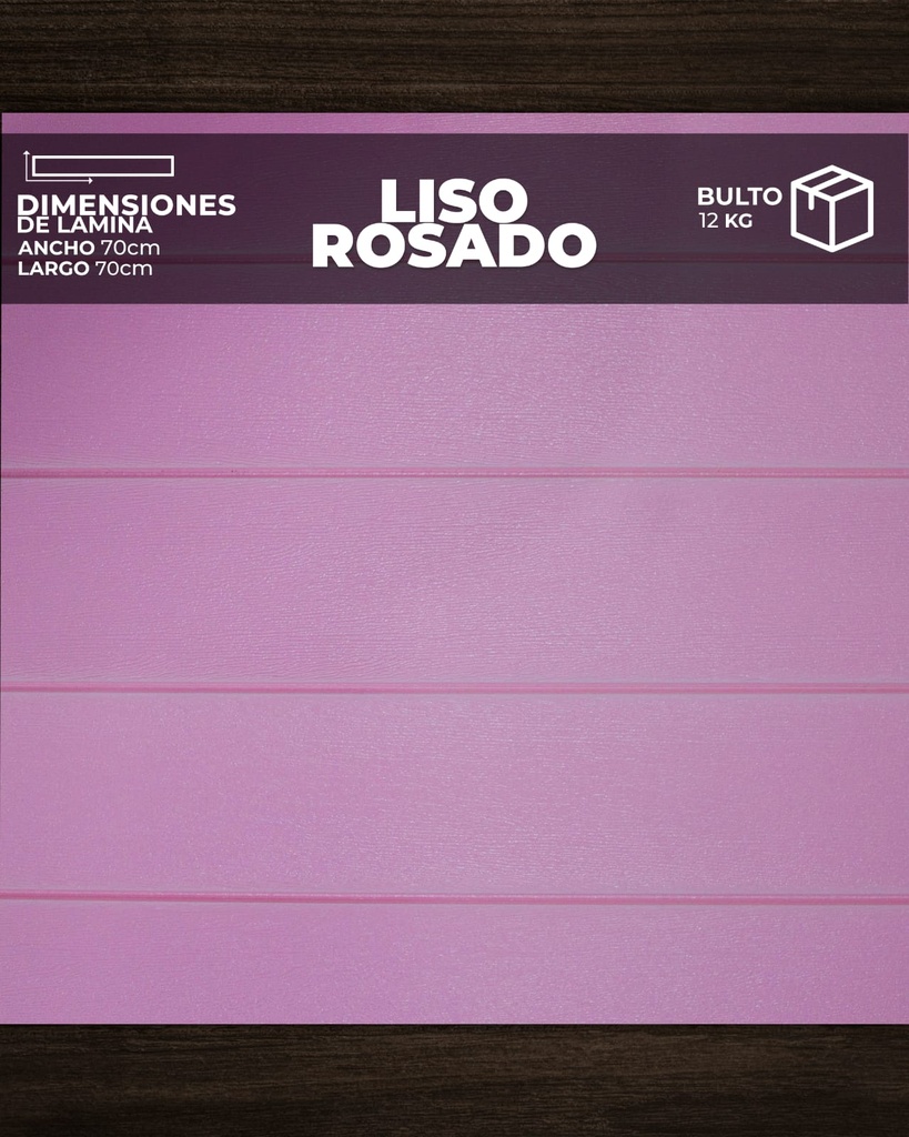 [LS0113] PANEL 3D LISO ROSADO (0,70cm x 0,70cm)