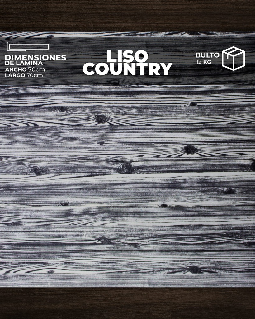 [LS0114] PANEL 3D LISO COUNTRY  (0,70cm x 0,70cm)