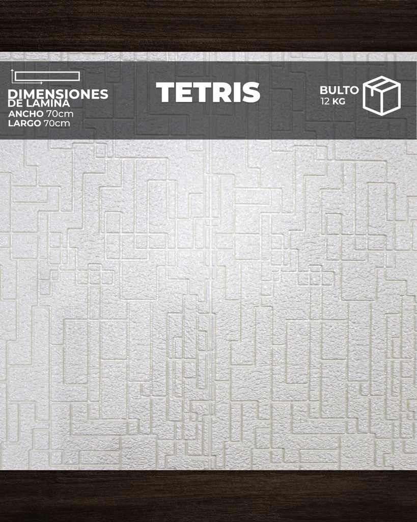 [TT0101] PANEL 3D TETRIS (0,70cm x 0,70cm)