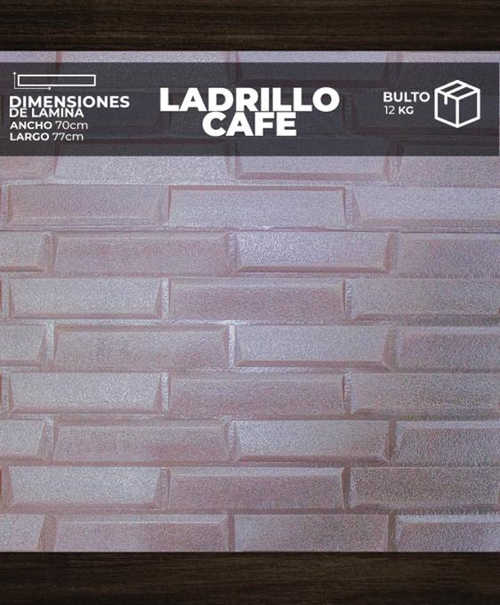 [LD0103] PANEL 3D LADRILLO COFFEE (0,70cm x 0,70cm)