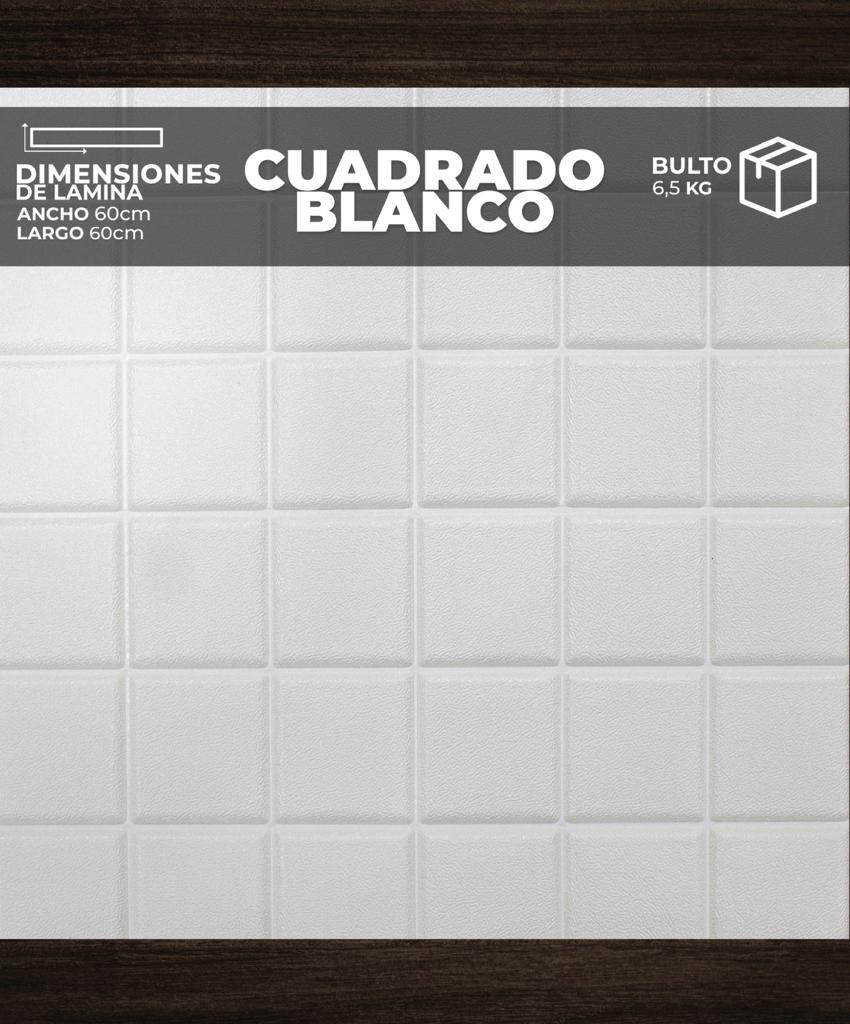 [CA0101] PANEL 3D CUADRO BLANCO (0,60cm x 0,60cm)