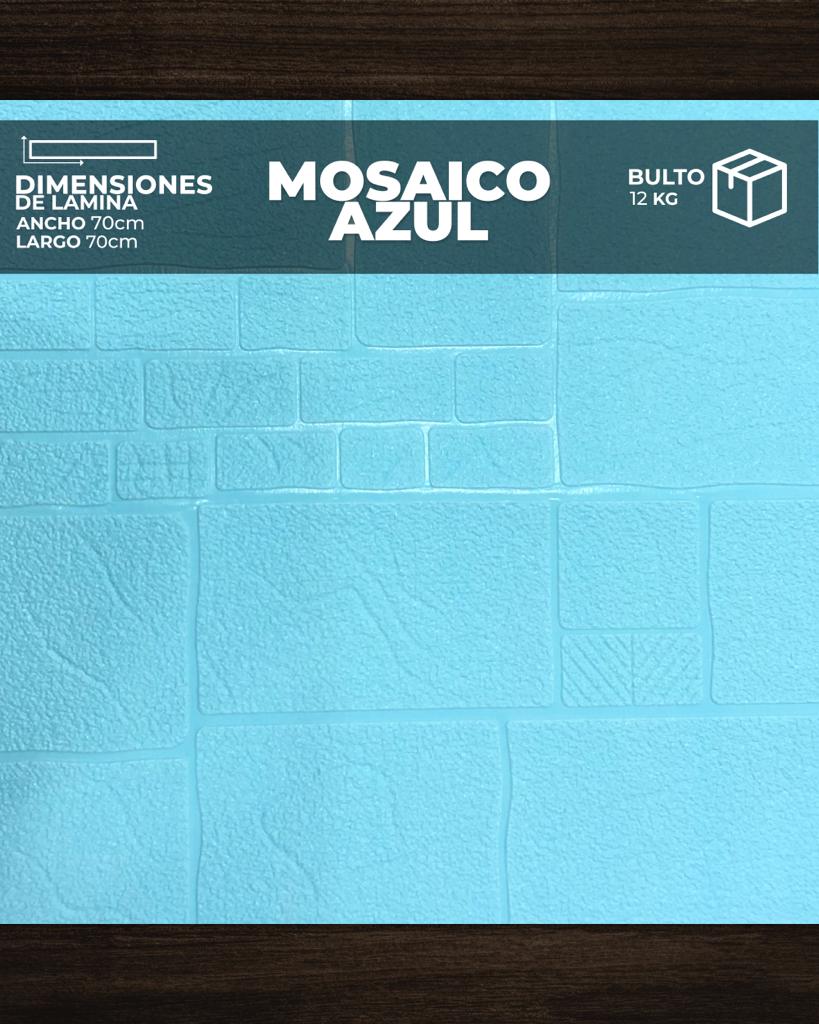 [MO0104] PANEL 3D MOSAICO AZUL (0,70cm x 0,70cm)