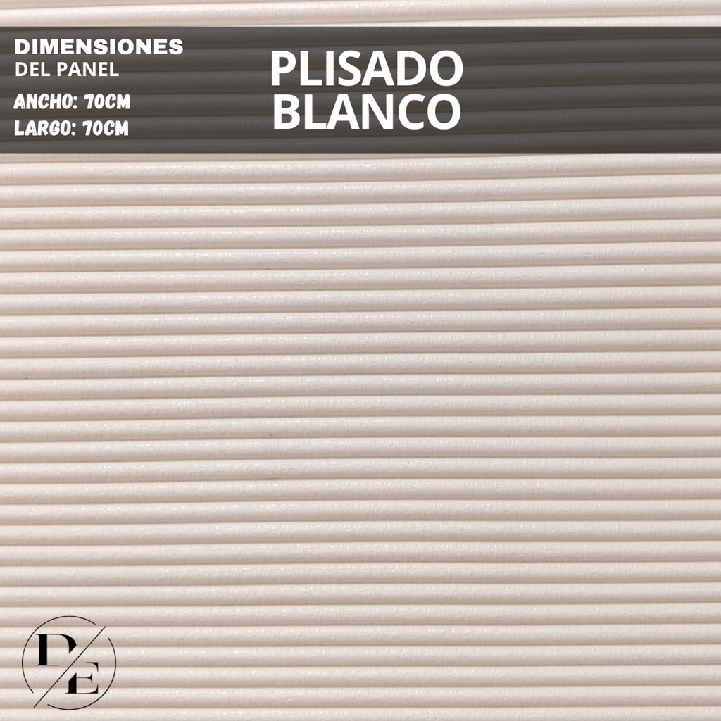 [PL0101] PANEL 3D PLISADO BLANCO (0,70cm x 0,70cm)