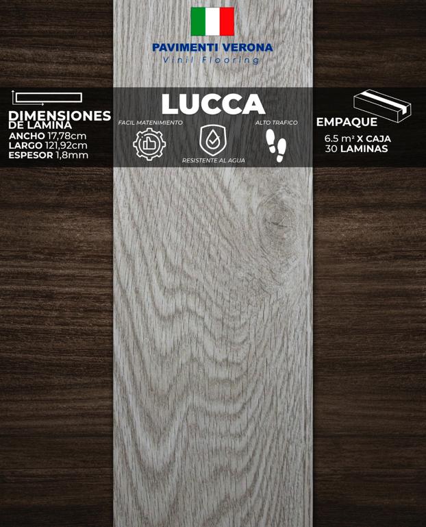 [PV0005] PISOS VINIL PAVIMENTI VERONA (LUCCA) 1,8mm (6,5m2/Caja) (Precio/mt² Con Pegamento) 