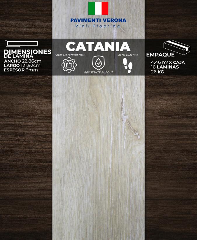 [PV0012] PISOS VINIL PAVIMENTI VERONA (CATANIA) 3mm (4,46m2/Caja) (Precio/mt² Con Pegamento)