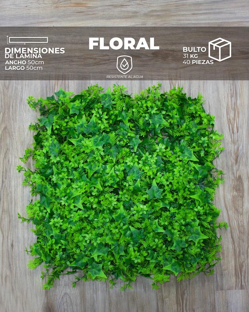 [WT0012] WALL PLANT FLORAL (50x50x3cm)