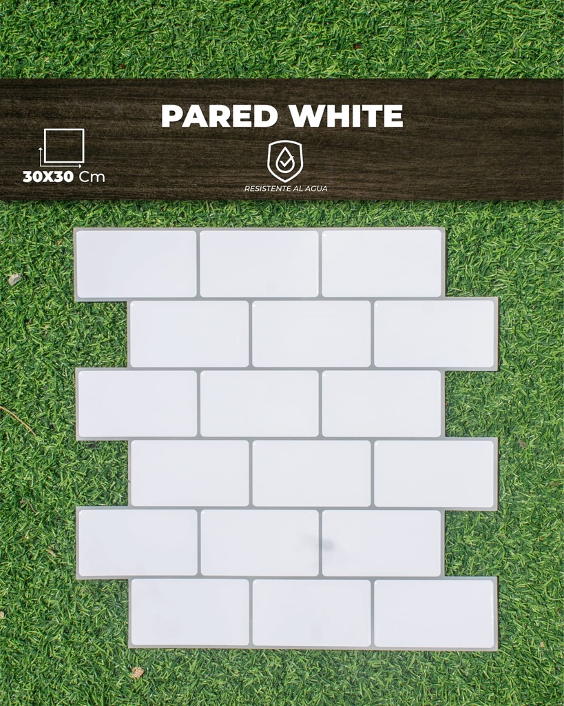 [ST0001] STICKER 3D PARED WHITE (30 X 30)
