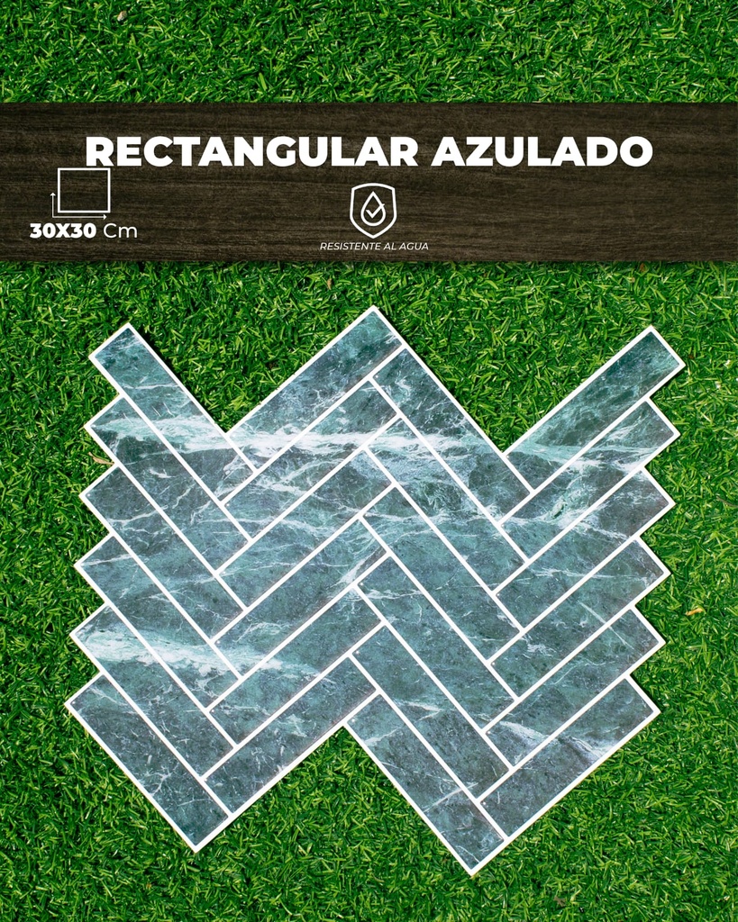 [ST0005] STICKER 3D RECTANGULAR AZULADO (30 X 30)
