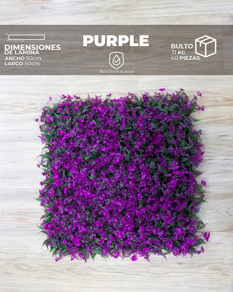 [WT0030] WALL PLANT PURPLE (50x50x3cm)