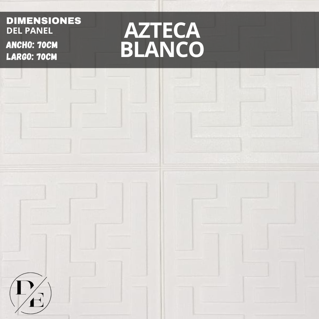 [AZ0101] PANEL 3D AZTECA BLANCO