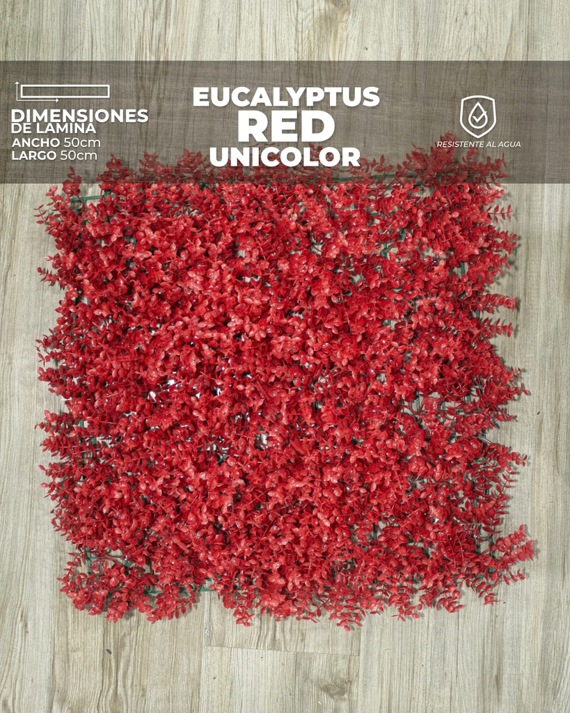 [WU0001] WALL PLANTS EUCALYPTUS RED UNICOLOR (50 x 50 x 8cm)