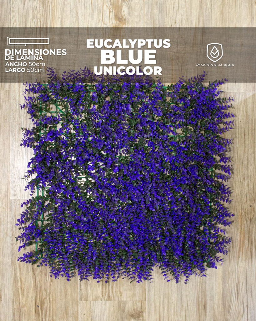 [WU0002] WALL PLANTS  EUCALYPTUS BLUE UNICOLOR (50 x 50 x 8cm)