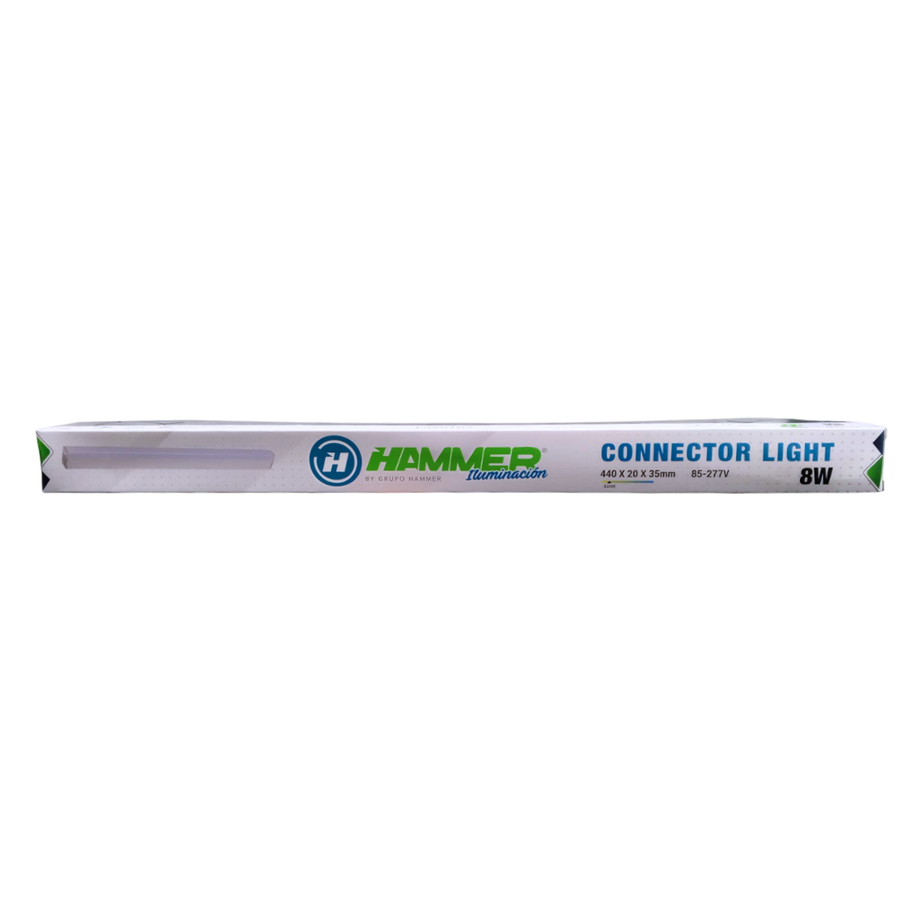 [DW0102] LUMINARIA CONECTOR 3200K / 44CM / 8W / 85-277V / 110LM*W / PVC / CHIPS SMD / INCLUYE CONECTOR ELECTRICO Y FIJADORES
