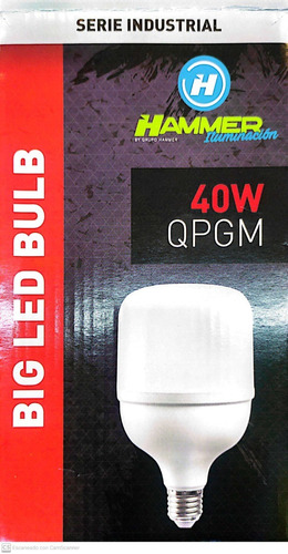 [QPGM40W] BULBO LED - BIG - E27 - 40W - 65K - 100 L/W - 30.000 HORAS - 85/265 VOLTS