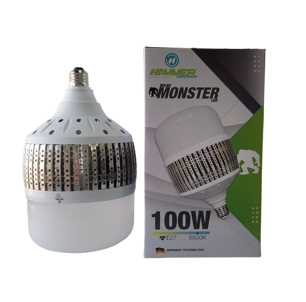 [DW0327] BULBO LED MONSTER - 100W - E27 - 65K E40 - 100 L/W / 65K  / P.F. 09 / PVC+ALUM/ IP20