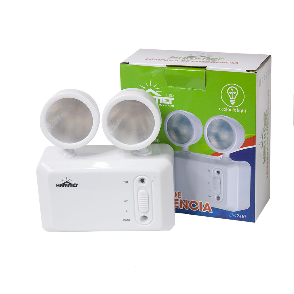 [LT01001] LUMINARIA DE EMERGENCIA 5W DOS FAROS LED (6 HORAS)